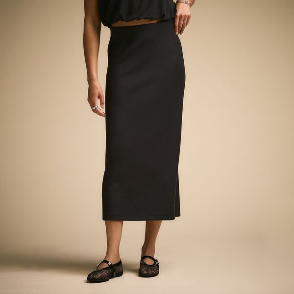 持ちはこび レディース 下つ方スコート midi CALIA Women\u0027sandwash Midi Skirt Pure Black 黒いこと