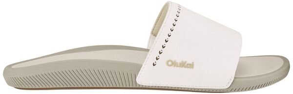 オルカイ レディース シューズ スニーカー OluKai Women's Ulele Slides Bright White/Tapa ホワイト