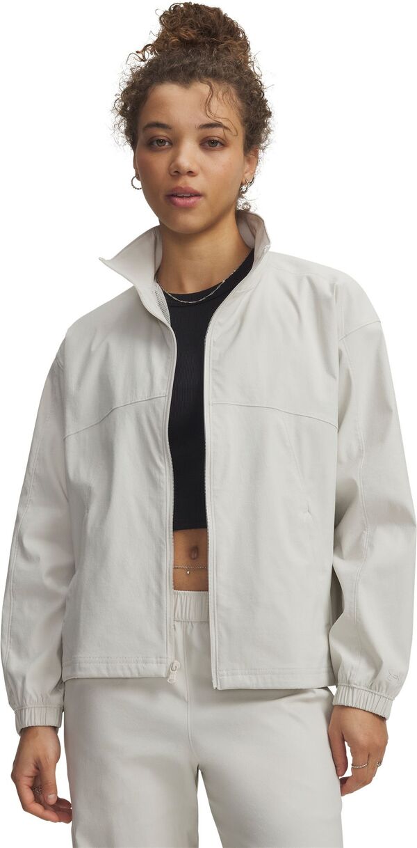 アンダーアーマー レディース アウター ジャケット・ブルゾン Under Armour Women's Unstoppable Woven Full Zip Summit White/Khaki Base ホワイト