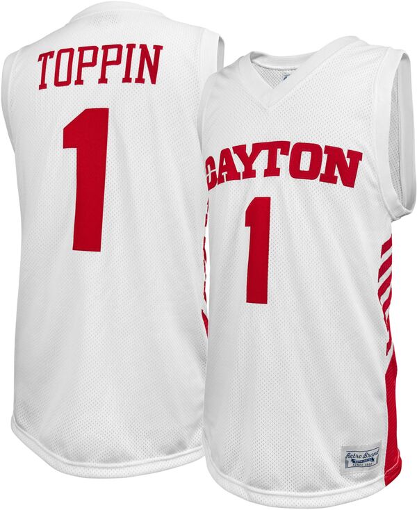 オリジナル レトロ ブランド メンズ トップス シャツ ジャージー Original Retro Brand Men's Dayton Flyers Obi Toppin #1 White Replica Basketball Jersey NoColor ホワイト