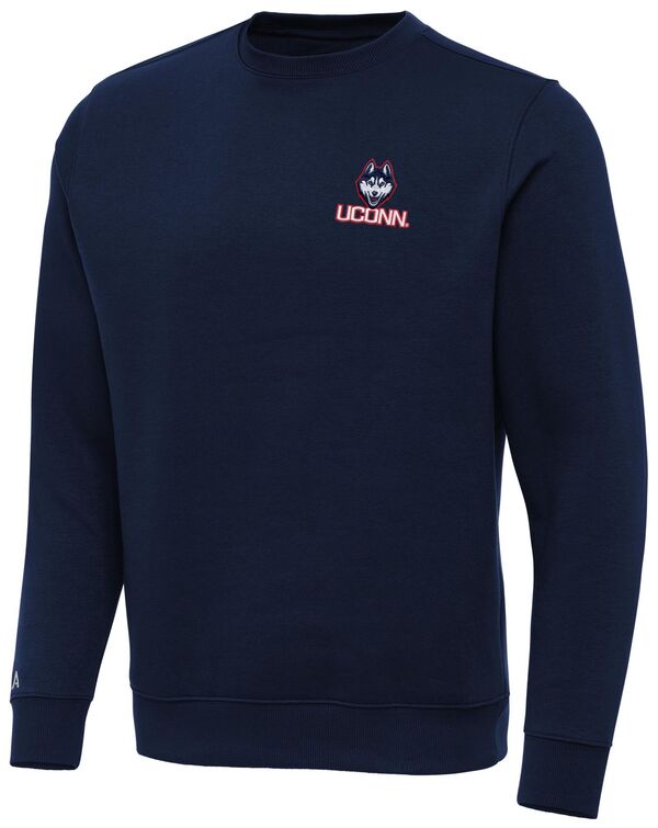 アンティグア メンズ アウター パーカー・スウェット クルーネック シャツ Antigua Men's UConn Huskies Navy Victory Pullover Crewneck Sweatshirt NoColor ネイビー