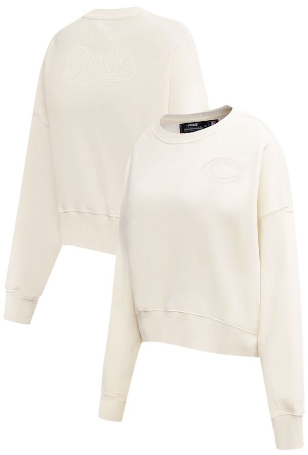 プロスタンダード レディース アウター パーカー・スウェット クルーネック シャツ Pro Standard Women's Cincinnati Reds Cream Classicrewneck Sweatshirt NoColor クリーム｜ReVida 店