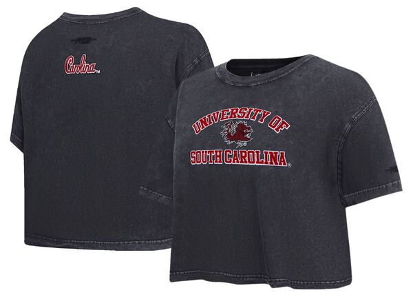 プロスタンダード レディース トップス Tシャツ Pro Standard Women'south Carolina Gamecocks Washed Black Boxy T-Shirt NoColor ブラック