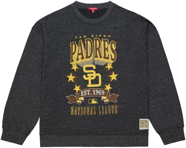 ミッチェル&ネス レディース アウター パーカー・スウェット クルーネック シャツ Mitchell & Ness Women'san Diego Padres Black Enxyme Star Crewneck Sweatshirt NoColor ブラック｜ReVida 店