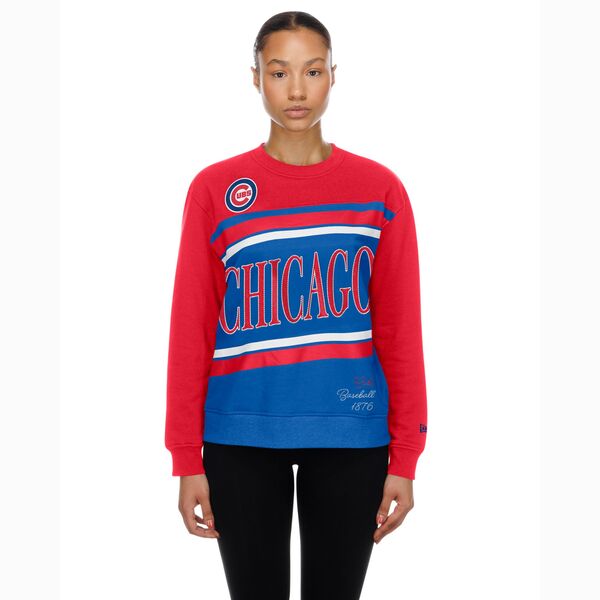 ニューエラ レディース アウター パーカー・スウェット クルーネック シャツ New Era Women's Chicago Cubs Blue Game Day Crewneck Sweatshirt NoColor ブルー|ReVida 店