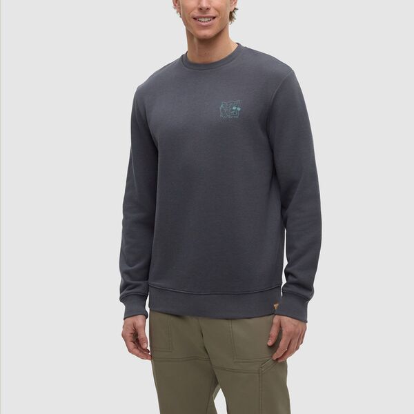 テンツリー メンズ アウター パーカー・スウェット tentree Men's Lake Lifessentials Crew Graphite/Tidal Teal グラファイト