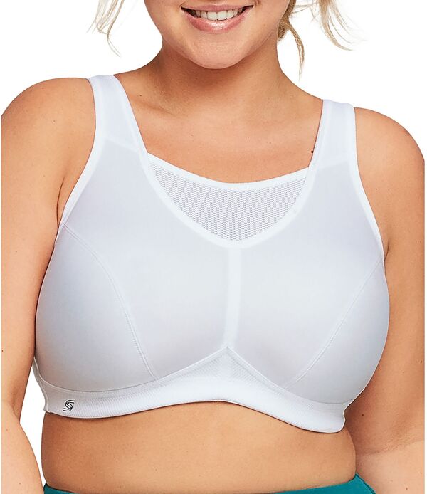グラマライズ レディース アンダーウェア ブラジャー Glamorise Women's No-Bounce Camisole Medium Support Sports Bra White ホワイト