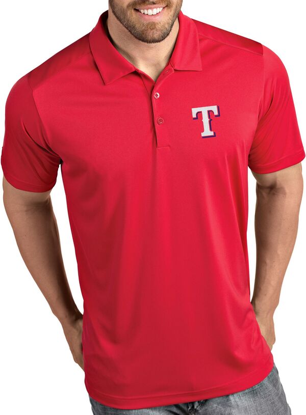 アンティグア メンズ トップス ポロシャツ Antigua Men's Texas Rangers Tribute Red Performance Polo NoColor レッド|ReVida 店