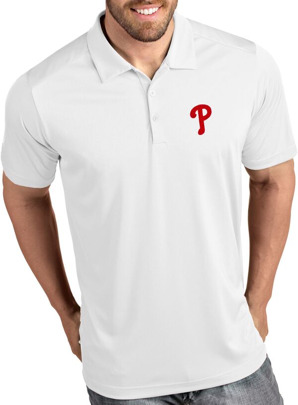 アンティグア メンズ トップス ポロシャツ Antigua Men's Philadelphia Phillies Tribute White Performance Polo NoColor ホワイト｜ReVida 店
