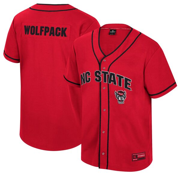 コロシアム メンズ トップス シャツ ジャージー Colosseumen's NC State Wolfpack Red Replica Baseball Jersey NoColor レッド