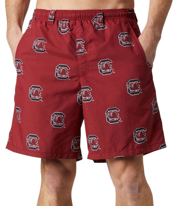 コロンビア メンズ ボトムス ハーフパンツ・ショーツ プリント ショートパンツ Columbia Men'south Carolina Gamecocks Beet Backcast III Printed Performance Shorts NoColor