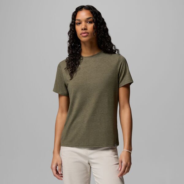 コロンビア レディース トップス プルオーバー Columbia Women\u0027s CSC Soft Stretch Short Sleeve T-Shirt Stone Green Heather ギョリュウモドキ