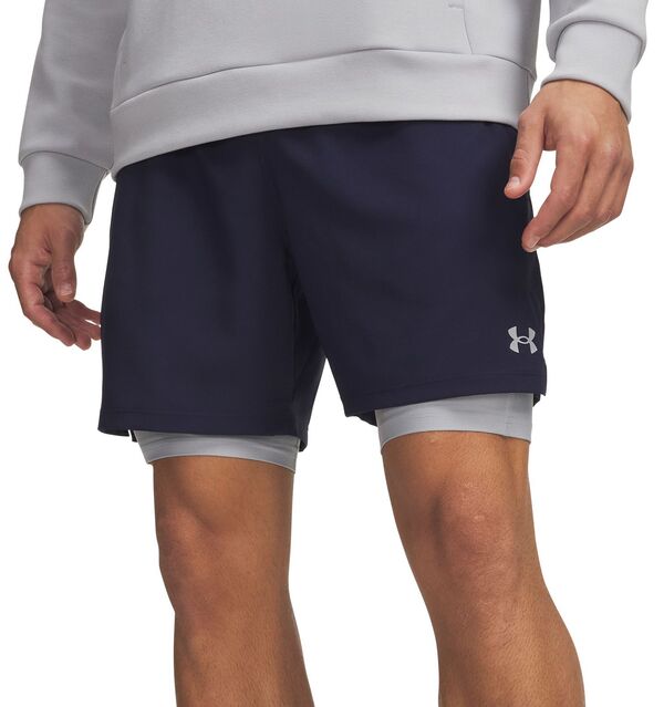 アンダーアーマー メンズ ボトムス 二分の一ズボン下・さる股引き 遊撃手ズボン下 Under Armour Men\u0027s Vanish 2.0 Woven 6\u0027\u0027 Shorts Midnight Navy/Mod Gray 薄墨色 ズボン・パンツ-メンズファッション