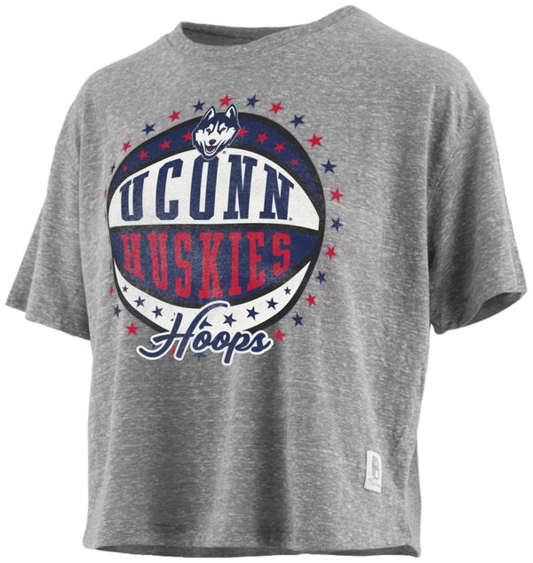 プレスボックス レディース トップス Tシャツ Pressbox Women's UConn Huskies Medium Heather Gray T-Shirt NoColor グレー