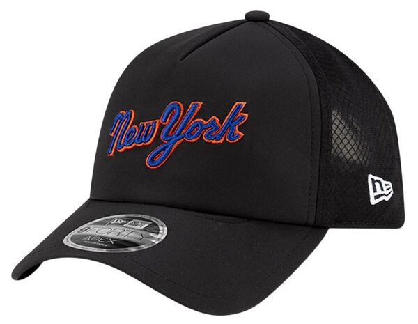 ニューエラ メンズ アクセサリー 帽子 New Eradult New York Mets Black Batting Practice Apex 9Forty Adjustable Hat NoColor ブラック
