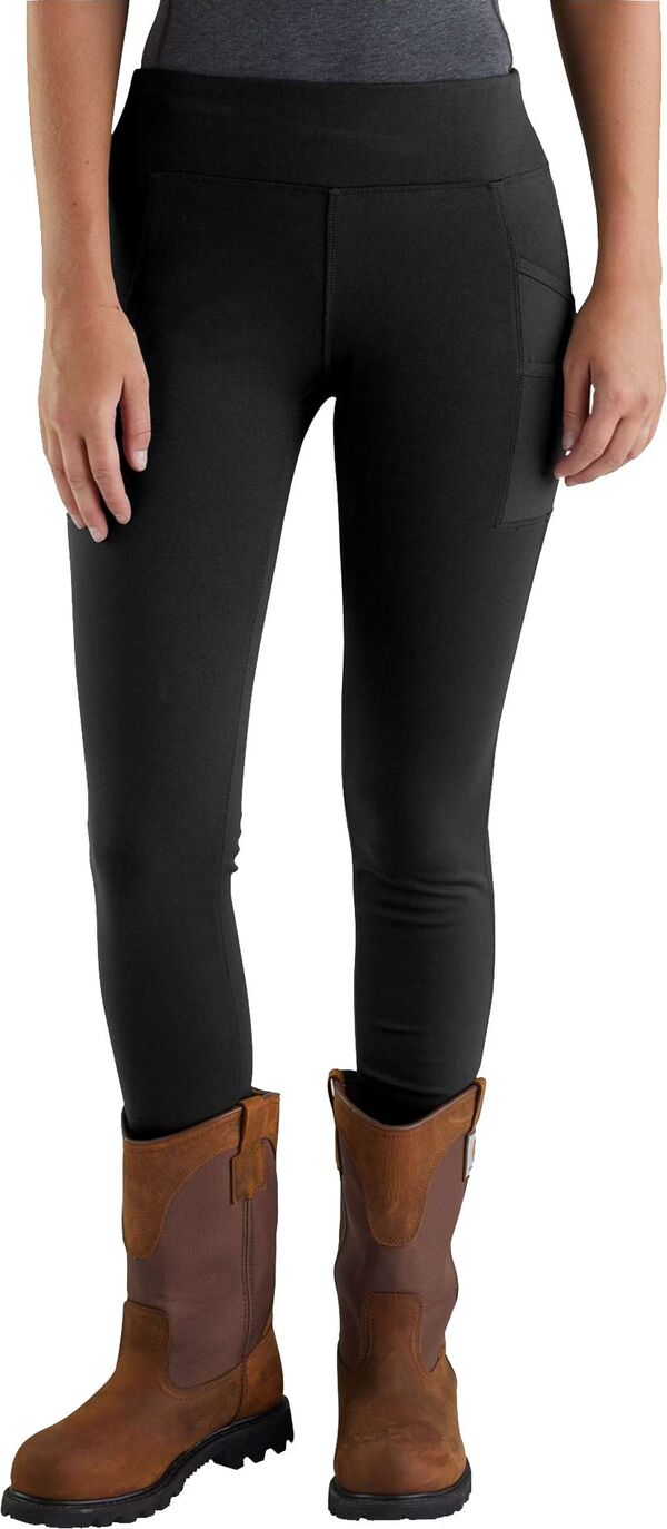 カーハート レディース ボトムス カジュアルパンツ レギンス Carhartt Women's Force Lightweight Utility Leggings Black ブラック