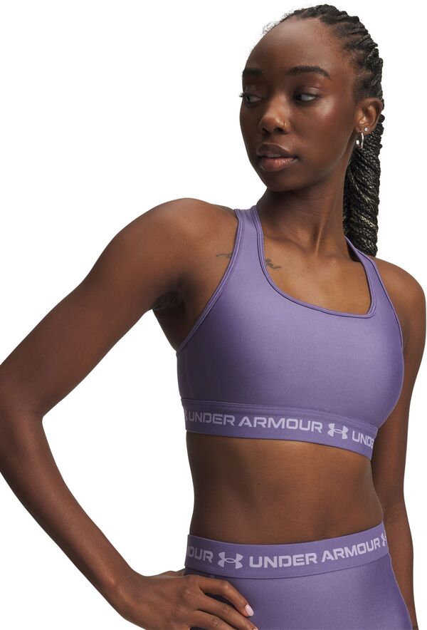 アンダーアーマー レディース アンダー御召しもの ブラ Under Armour Women\u0027s Mid Crossback Sports Bra Purple Luxe/Purple Crest パープル