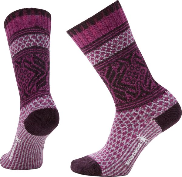 スマートウール レディース アンダーウェア 靴下 Smartwool Women's Everyday Popcorn Snowflake Pattern Crew Socks Meadow Mauve
