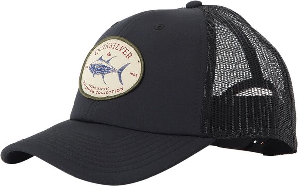 クイックシルバー メンズ アクセサリー 帽子 Quiksilver Men's Waterman Hook Minded Trucker Hat Black ブラック