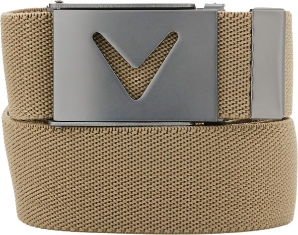 キャラウェイ メンズ アクセサリー ベルト ロゴ Callaway Men's V-Logo Web Golf Belt Chinchilla