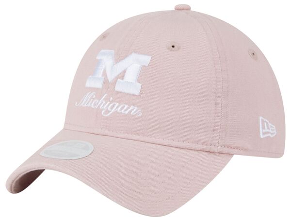 ニューエラ レディース アクセサリー 帽子 New Era Women's Michigan Wolverines Pink Preppy 9Twenty Adjustable Hat NoColor ピンク