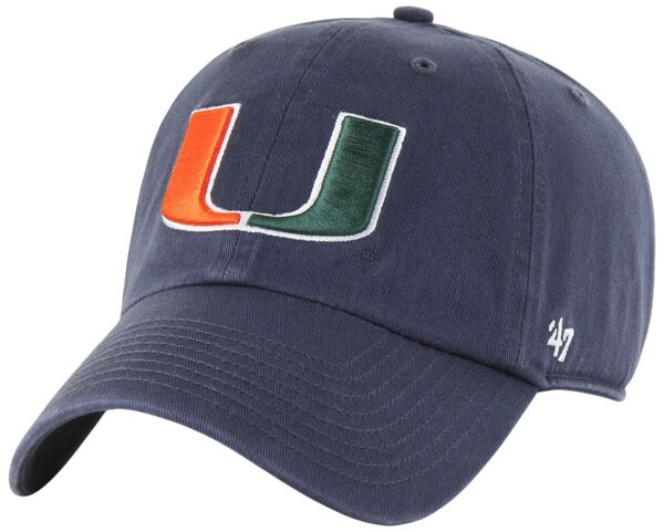 フォーティーセブン レディース アクセサリー 帽子 ヴィンテージ '47 Adult Miami (FL) Hurricanes Vintage Navy Clean Up Adjustable Hat NoColor ネイビー|ReVida 店