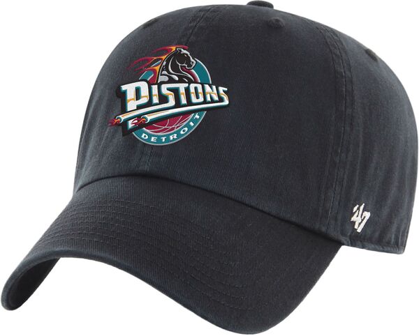 フォーティーセブン レディース アクセサリー 帽子 '47 Adult Detroit Pistons Black Hardwood Classics Clean Up Adjustable Hat NoColor ブラック|ReVida 店