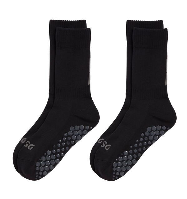 DSG レディース アンダーウェア 靴下 DSG All Sport Gripper Crew Socks 2 Pack Pure Black ブラック