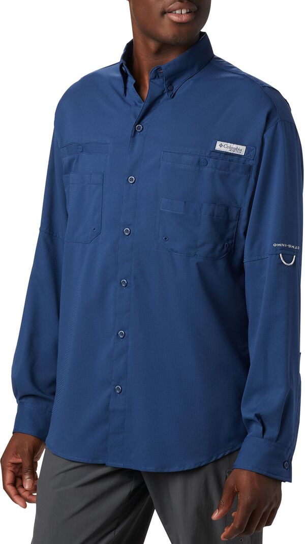 コロンビア メンズ トップス シャツ Columbia Men's PFG TamiamiI Long Sleeve Shirt Carbon｜ReVida 店