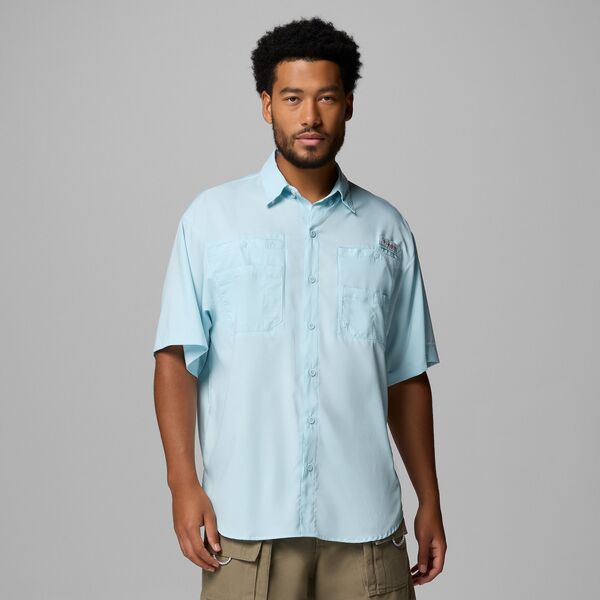 コロンビア メンズ トップス シャツ Columbia Men's PFG TamiamiI Short Sleeve Shirt Marine Light