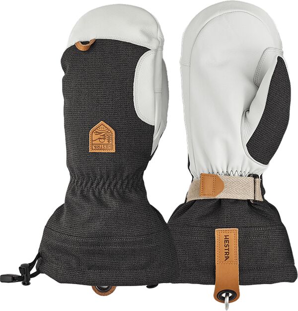 ヘストラ メンズ 付属物 グローブ なめし革 Hestrarmy Leather Patrol Gauntlet Mittens Charcoal 濃灰色