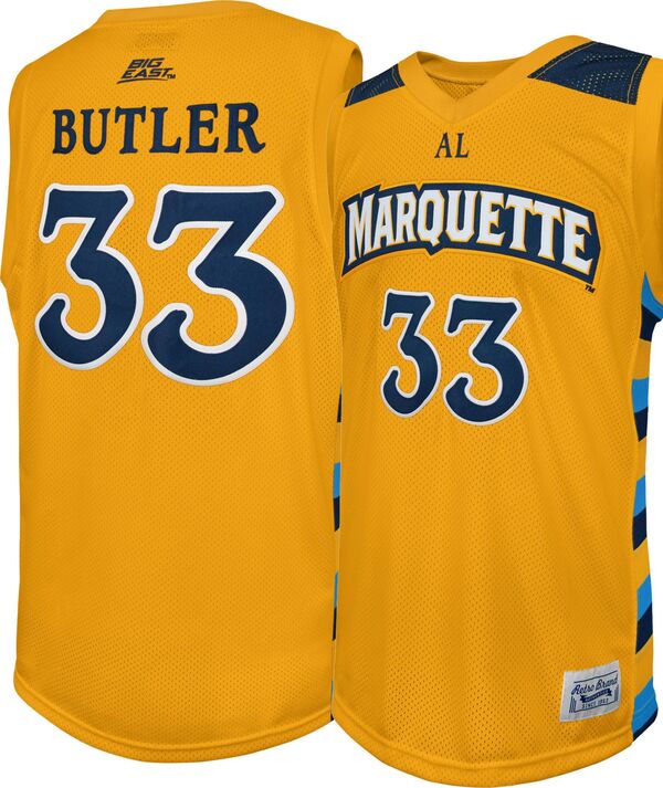 レトロブランド メンズ トップス シャツ ジャージー Retro Brand Men's Marquette Golden Eagles Jimmy Butler #33 Gold Replica Basketball Jersey NoColor ゴールド