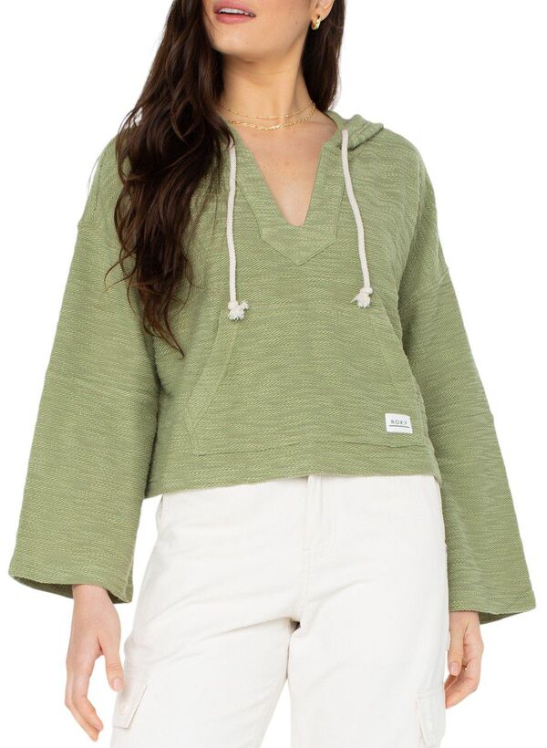 ロキシー レディース アウター パーカー・スウェット Roxy Women's Rich Coast Solid Hoodie Oil Green グリーン