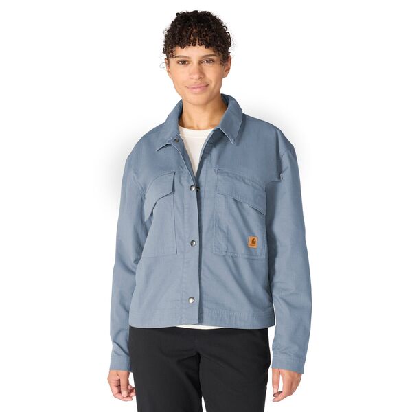 カーハート レディース アウター ジャケット・ブルゾン Carhartt Women's Ripstop Utility Jacket Iron Blue ブルー