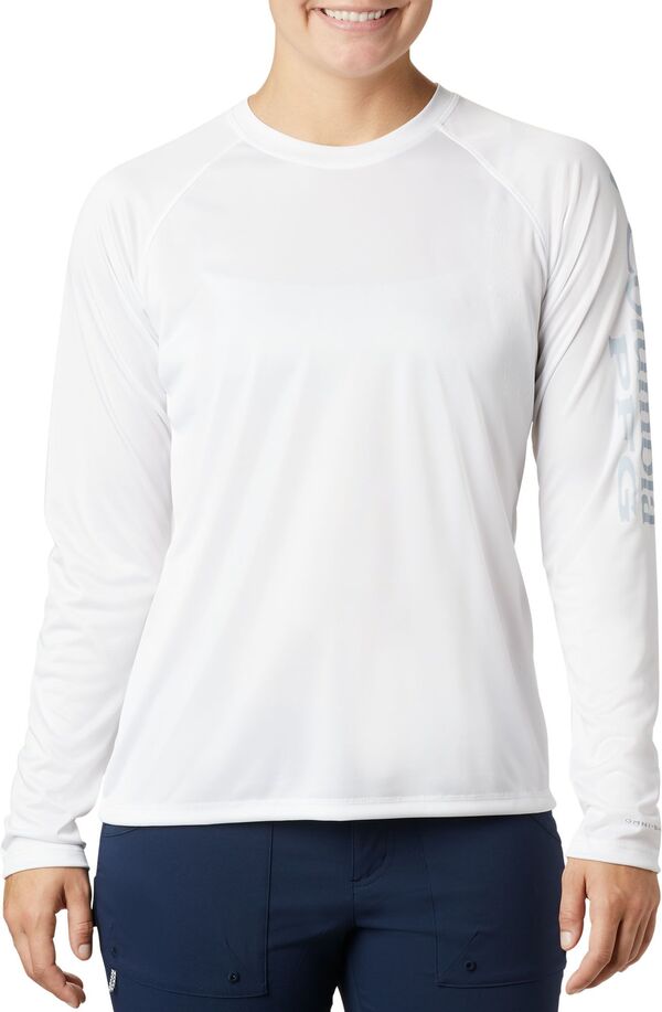 コロンビア レディース トップス シャツ Columbia Women's Tidal II Long Sleeve Shirt White/Cirrus Grey ホワイト