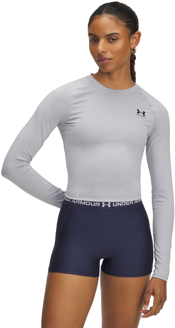 アンダーアーマー レディース トップス シャツ 長袖 Under Armour Women HeatGear Compression Long-Sleeve Shirt Mod Gray/Black ブラック