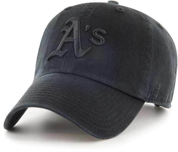 フォーティーセブン メンズ アクセサリー 帽子 '47 Men's Athletics Black Cleanup Label Adjustable Hat NoColor ブラック｜ReVida 店