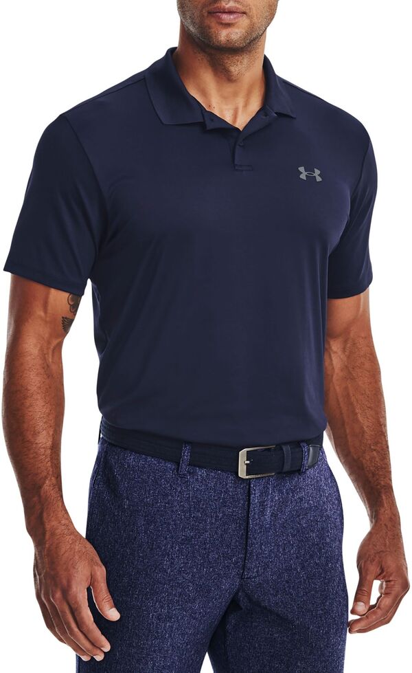 アンダーアーマー メンズ トップス スポーツシャツ Under Armour Men\u0027s Performance Short Sleeve Polo Midnight Navy/Pitch Gray 薄墨色