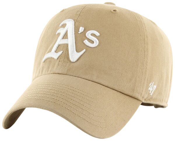 フォーティーセブン レディース アクセサリー 帽子 '47 Adult Athletics Khaki Clean Up Adjustable Hat NoColor カーキ｜ReVida 店