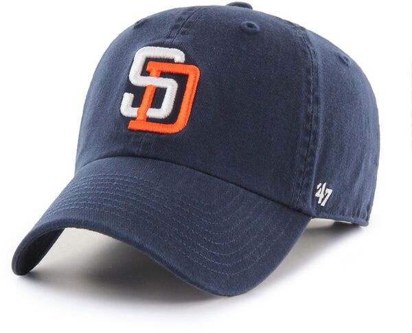 フォーティーセブン レディース アクセサリー 帽子 '47 Adult San Diego Padres Navy Cooperstown Clean Up Adjustable Hat NoColor ネイビー｜ReVida 店
