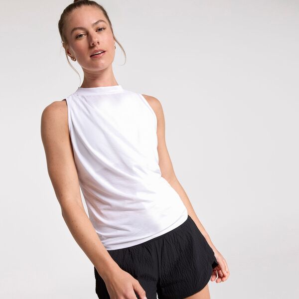 キャリー レディース トップス タンクトップ CALIA Women's Wrap Frontissue Tank Pure White ホワイト
