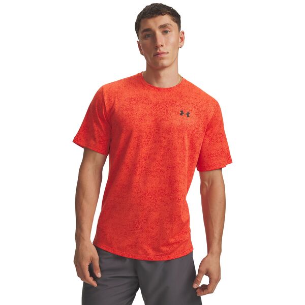 アンダーアーマー メンズ トップス Tシャツ Under Armour Men UA Tech Pixelate T-Shirt Venom Red/Black ブラック