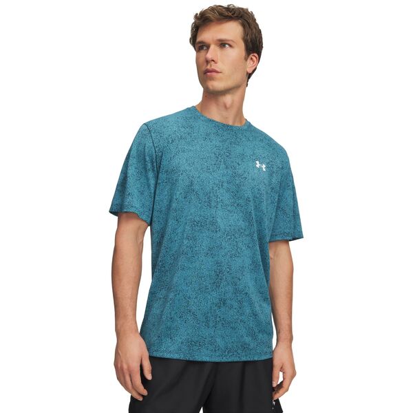 アンダーアーマー メンズ トップス Tシャツ Under Armour Men UA Tech Pixelate T-Shirt Wham Blue/White ホワイト