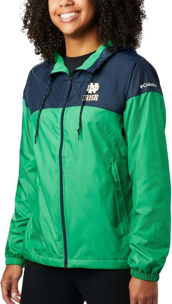 コロンビア レディース アウター ジャケット・ブルゾン Columbia Women's Notre Dame Fighting Irish Navy/Green CLG Flash Forward Lined Jacket NoColor ネイビー