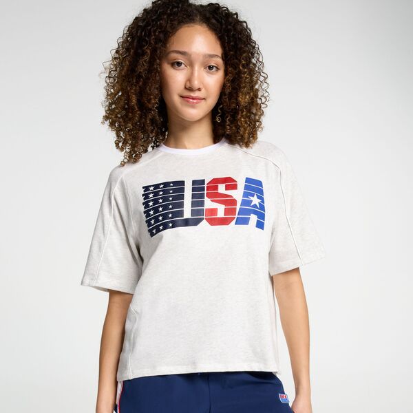 DSG レディース トップス Tシャツ コットン DSG Women's USA Heavyweight Cotton T-Shirt Light Heather Grey グレー