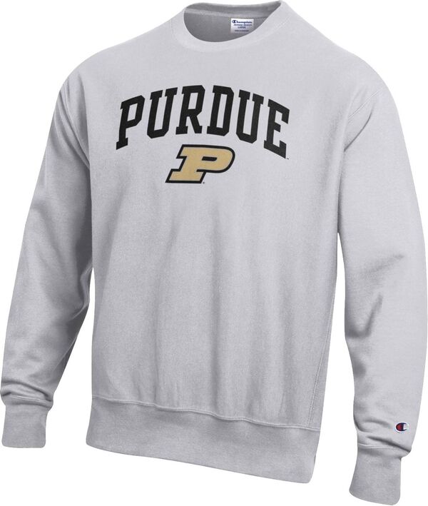チャンピオン メンズ アウター パーカー・スウェット シャツ Champion Men's Purdue Boilermakers Grey Reverse Weave Crew Sweatshirt NoColor グレー