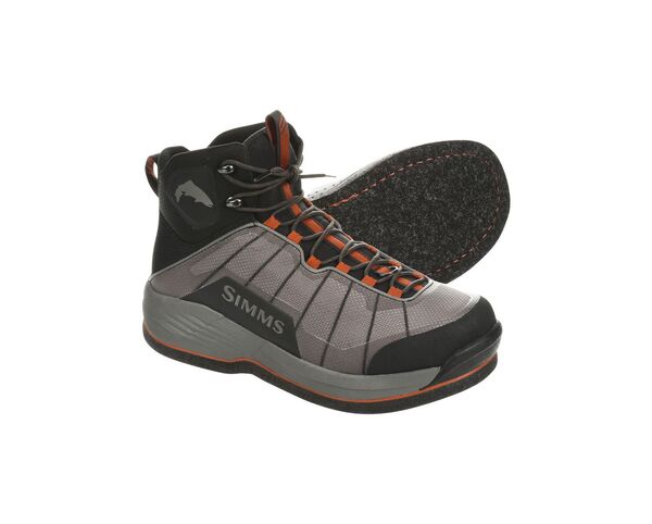シムズ メンズ シューズ ブーツ・レインブーツ Simms Fishing Flyweight Felt Wading Bootsteel Grey 薄墨色