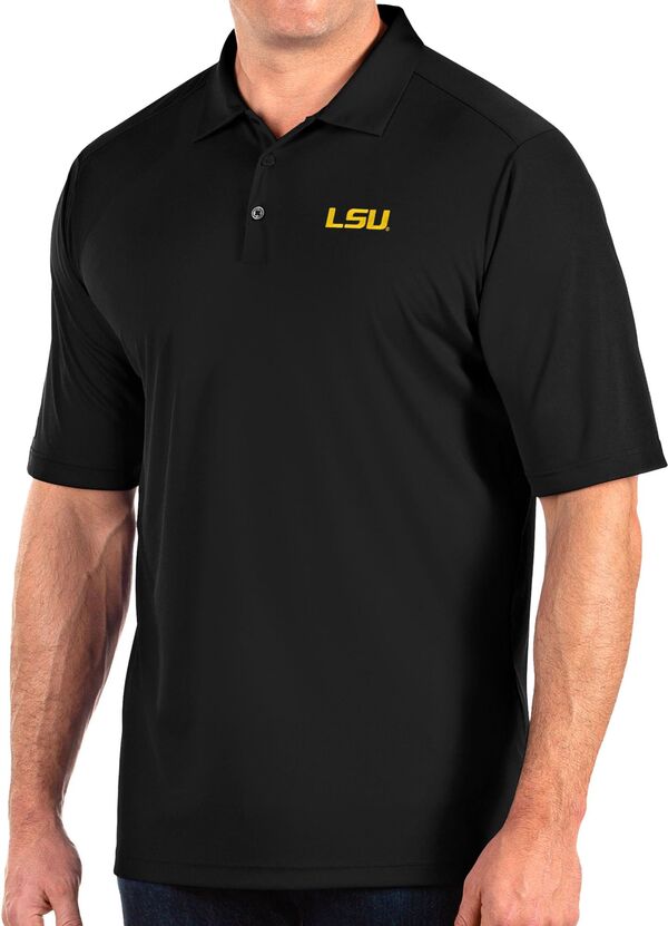 アンティグア メンズ トップス ポロシャツ Antigua Men's LSU Tigers Tribute Performance Black Polo NoColor ブラック