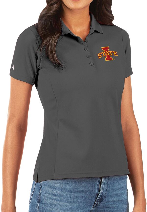 アンティグア レディース トップス ポロシャツ Antigua Women's Iowa State Cyclones Grey Legacy Pique Polo NoColor グレー