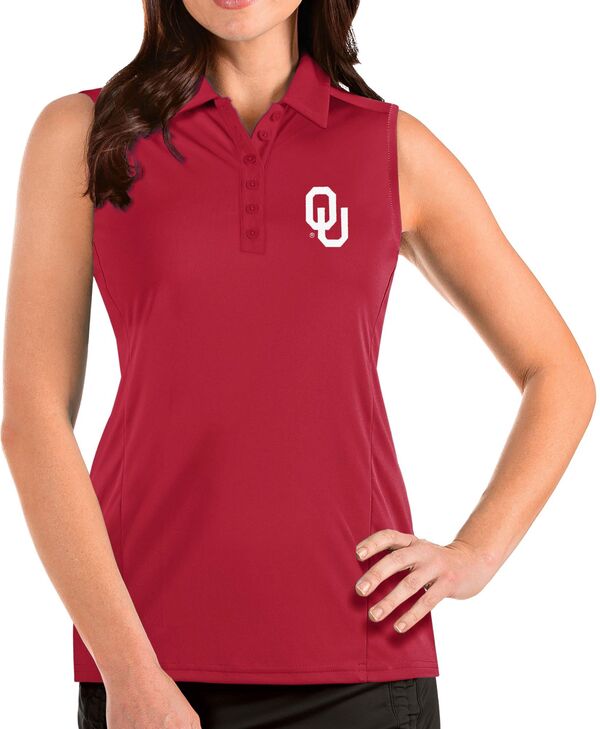 アンティグア レディース トップス タンクトップ ノースリーブ Antigua Women's Oklahoma Sooners Crimson Tribute Sleeveless Tank Top NoColor クリムゾン
